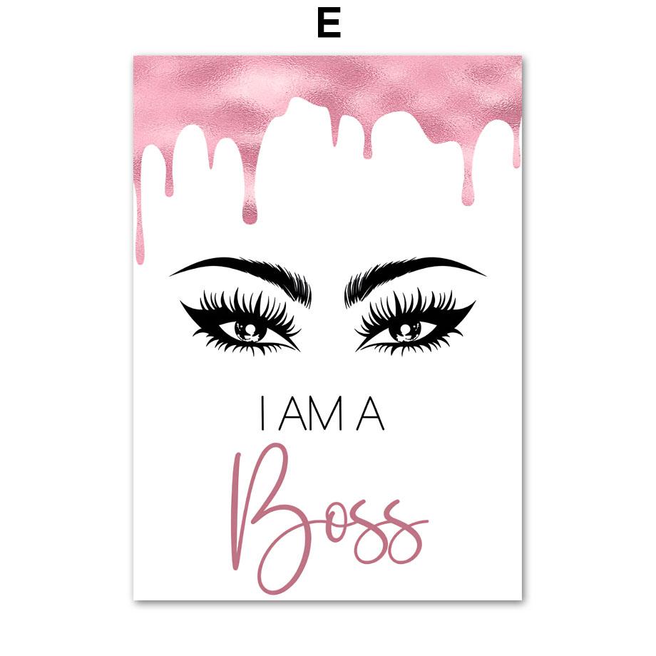 Makeup Brushes Perfume Eyebrows Eyelashes Wall Art Canvas Painting Nordic Posters And Prints Wall Pictures For Living Room Decor