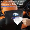Leather Car Seat Back Tissue Bag Sun Visor Tissue Storage Box For Corsa Astra Vectra Zafira Grandland Vivaro Antara Ampera