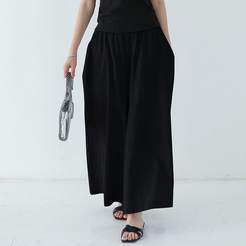 Rakuten Kadın Keten Pamuk Çok Renkli Bol Geniş Paça Cepli Culottes – Ekstra Uzun İlkbahar/Yaz Günlük Pantolon 2021 Koleksiyonu.