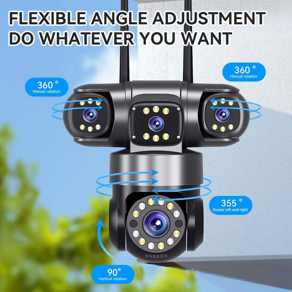 10K 20MP WIFI IP Kamera Venkovní 4 Objektivy 4 Obrazovky 16x Zoom CCTV Bezdrátové Kamery pro Video Dohled 6K 12MP Bezpečnostní Ochrana