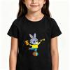 T-shirt per Bambini 100% Cotone Stampa Cartone Animato Trotro T-shirt a Maniche Corte Ragazzi Ragazze Quotidiana Casual Girocollo Bambino Piccolo Estate