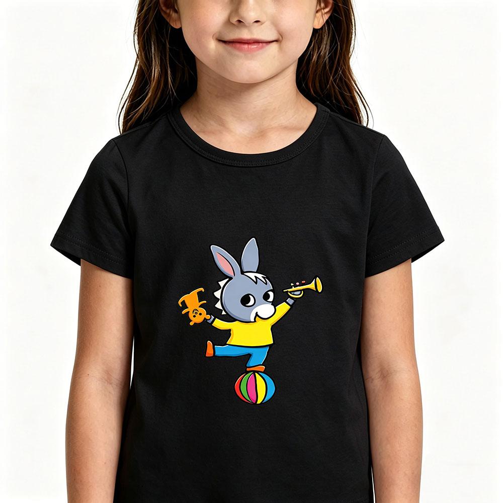 T-shirt per Bambini 100% Cotone Stampa Cartone Animato Trotro T-shirt a Maniche Corte Ragazzi Ragazze Quotidiana Casual Girocollo Bambino Piccolo Estate
