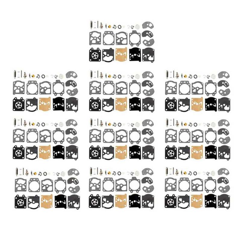 10 комплектов карбюратора, комплект для ремонта карбюратора, прокладка диафрагмы для Walbro WA WT серии K10-WAT RH