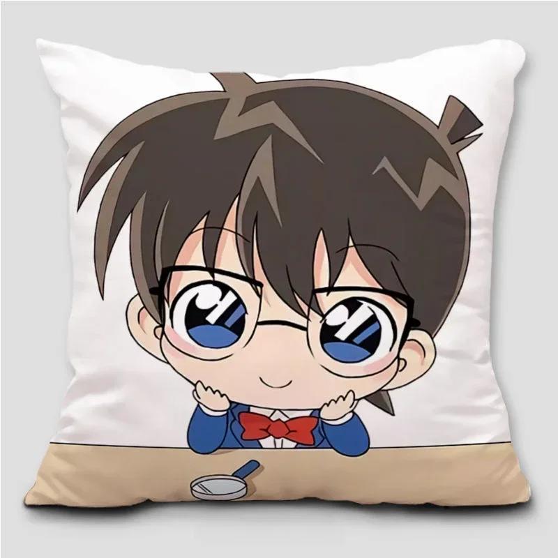 Garip Soyguncu Kidd Conan Yastık Adı Dedektif Conan Kudo Shinichi Gri Baskılı Yastık Kılıfı