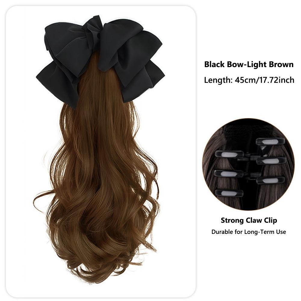 Korean Style Braided Wig Hair Claw Clip Curly Elastic Hair Tie Trendy Hair Scrunchie  for Women