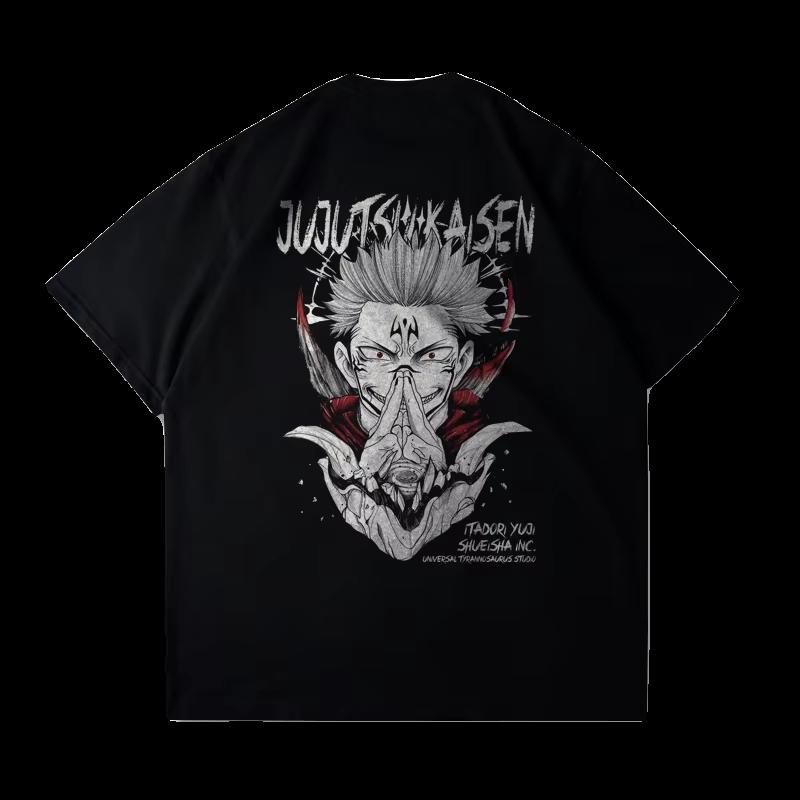 Pánské tričko Jujutsu Kaisen s japonským anime unisex bavlněné grafické potisky nadměrné velikosti s krátkým rukávem streetwear léto volné sportovní