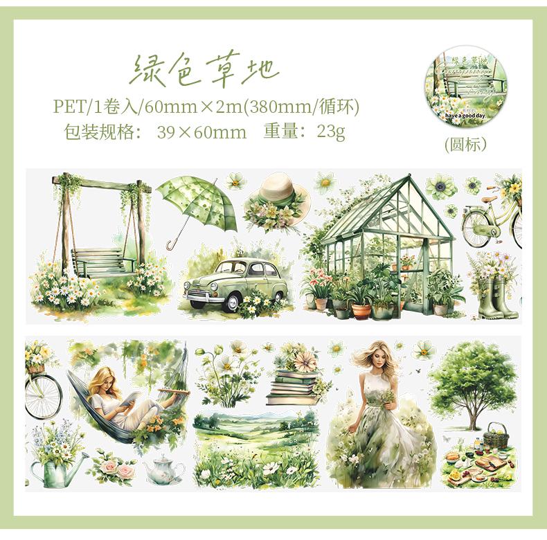 60mm*2m Vintage Travel Tape aestheticStick Labels Decorative Scrapbooking Diary Album Masking Tape Sticker