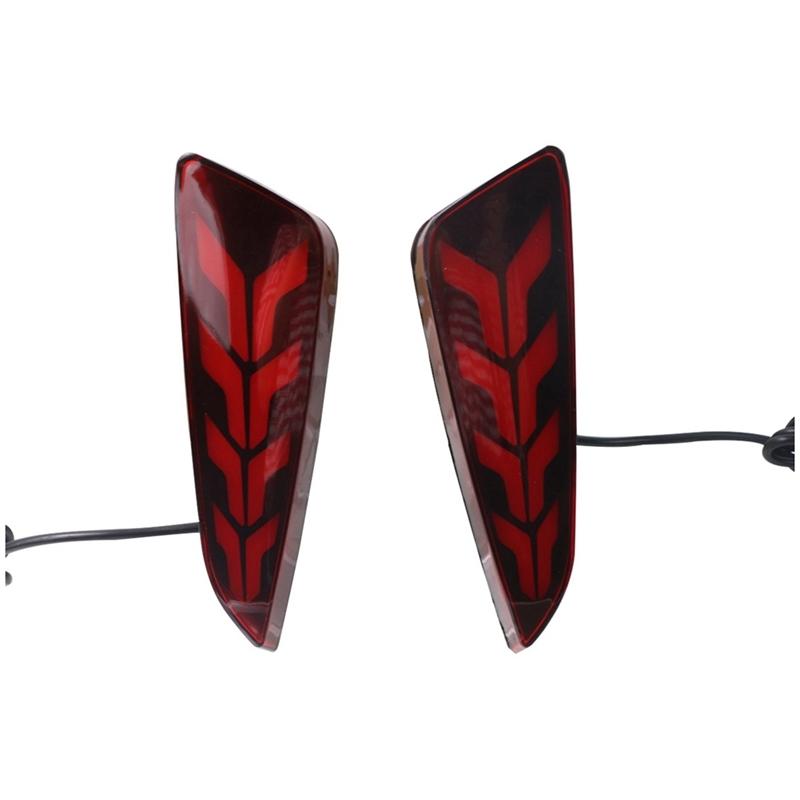 A58X-LED Rear Bumper Reflectors Fog Light Brake Tail Light Lamps For Toyota CHR CH-R 2017- Accessories