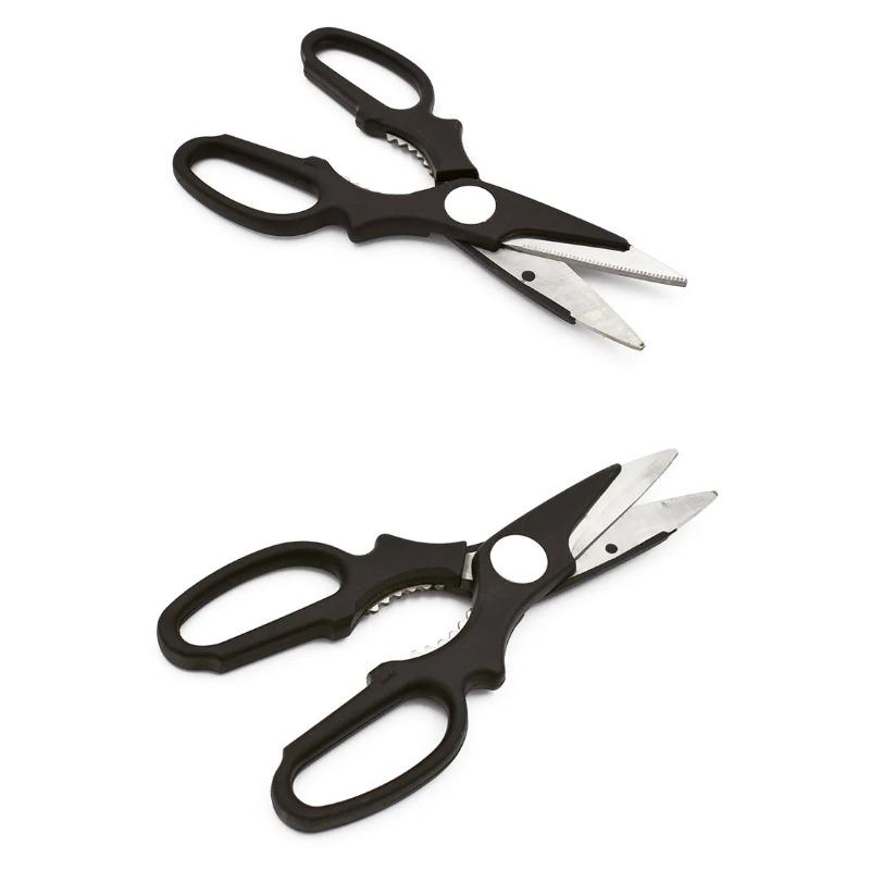 2CR13 Stainless Steel Household PP Handle Food Vegetable Cutting Kitchen Scissors Sharp Shears with Nutcracker