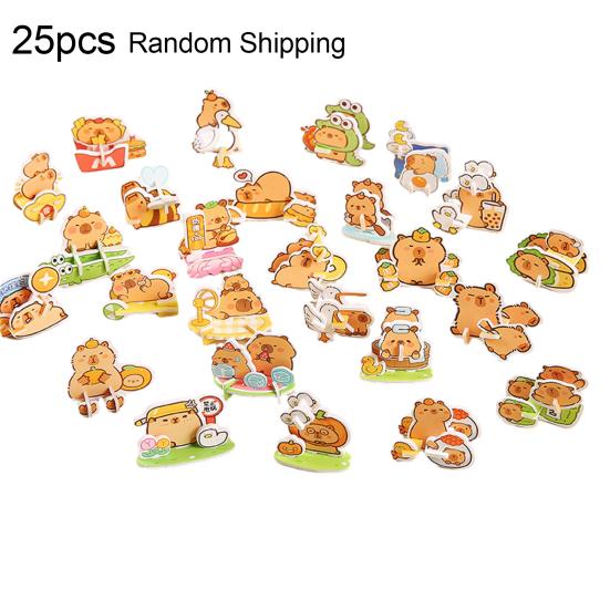 25/30Pcs DIY 3D Animal Puzzle Set Insect Dinosaur Panda Puzzle Assembly Activity Game Kids Educational Jigsaw Toy Classroom Prizes Party Favors