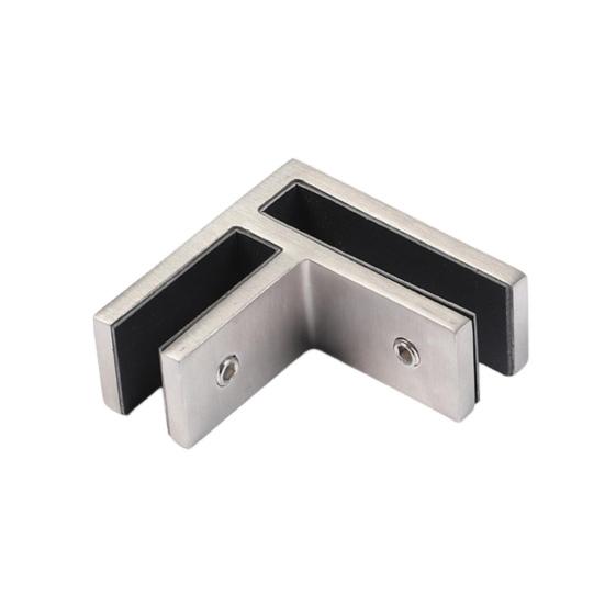 

Зажим для стекла из нержавеющей стали 304, черный, для перил, с резиновыми прокладками, прочный B серебряный