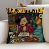 Edgy DDariaS Cushion Cover Breathable and skinfriendly linen pillowcase square removable and washable cushion