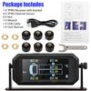 Wireless Car Tpms Tire Pressure Sensors Solar Tire Pressure Monitoring System Temperature Alarm 6 Wheel Tyre External Sensor