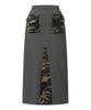 MUCENT Paits Setup Camo Point Long Skirt