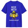 Beer Time Retro Duck Meme Party Lovers WoUnisex T Shirt Unisex Pure Cotton Novelty TShirts O Neck Tee Shirt Short Sleeve Clothes