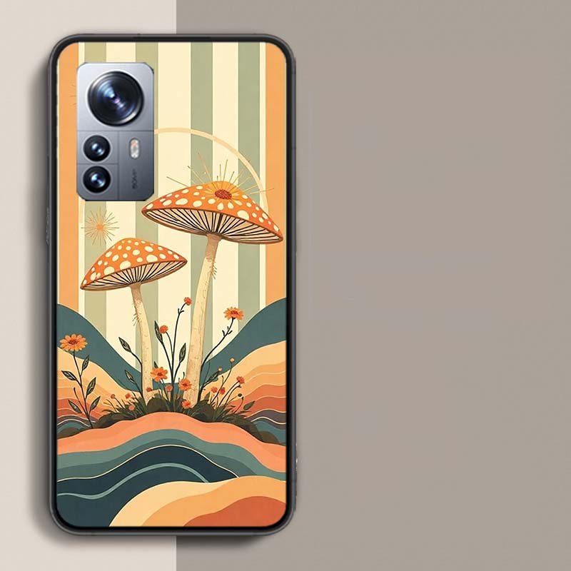 Boho Hippy Mushroom Sunrise Phone Case For Redmi Note 15 Pro 5G 14 13 12 Pro Plus 11 11T 11E 11S 10 Pro 10S 9 9S Cover Cell Clea