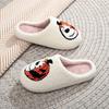 Fashion 2024 Halloween Pumpkin Pattern Embroidery Slippers Men Women Autumn/winter Furry Couple Cotton Slippers Non-slip Indoor Slippers