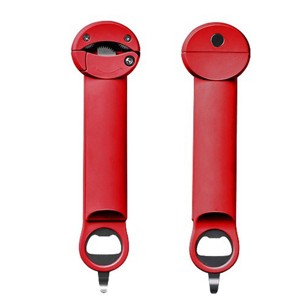 Multifunctional Bottle Opener Retractable Can Opener with Magnetic Back Adjustable Jar Lid Gripper