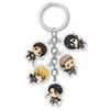Attack on Titan Anime Acrylic Double Sided Transparent Keychain Set of 5 Pendant Hanging Accessories for Fans Collection Durable Gift
