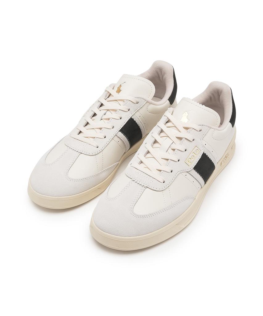 Polo Ralph Lauren Heritage Aera Leather Suede Sneakers - White