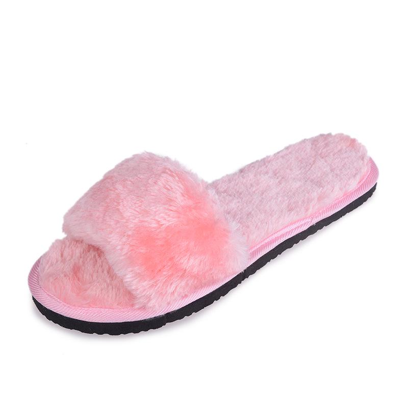 home slippers female open-toed foreign trade cotton slippers female flat bottom soft women's shoes slippers  women shoes