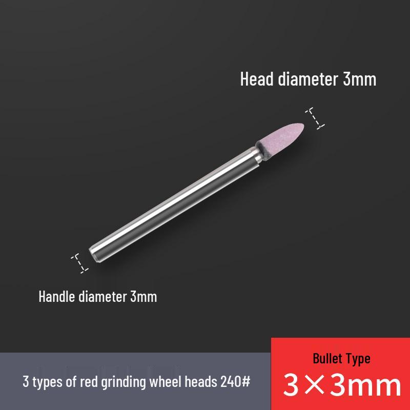 240# 3mm Fine Ceramic Flint T-Shaped Cylindrical Grinding Head for Electric Sanding