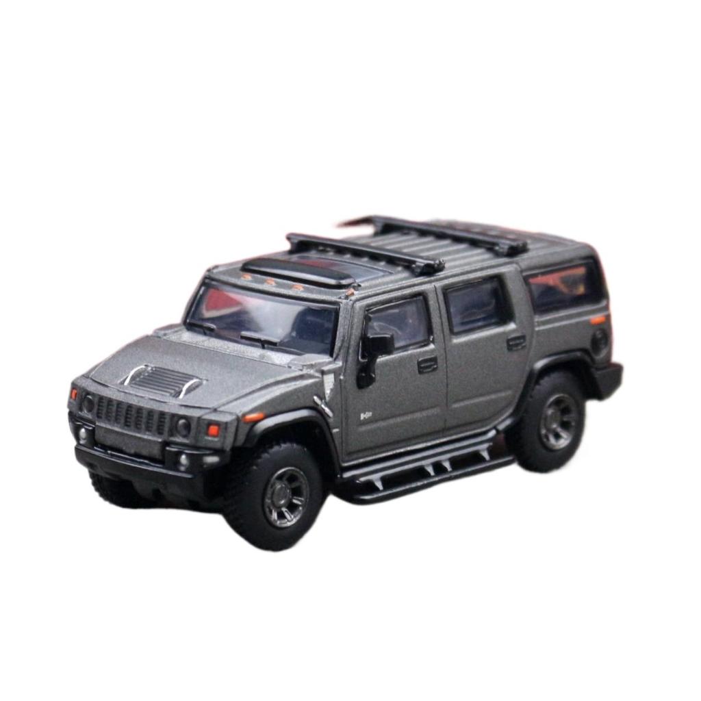 1/64 Scale Hummer H2 SUV Toy Car Model JKM 1:64 Off Road Sport Miniature Vehicle Free Wheels Diecast Alloy Collection Gift Children