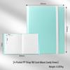 4-Pocket Solid Color PP Card Storage Album with Elastic Band, Large Capacity for Game Cards or Photos - Holds 160 Cards