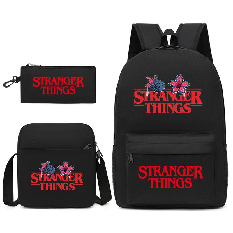 Stranger Things Schülerrucksack+Brotdose+Federmäppchen Dreiteiliges Set KTB
