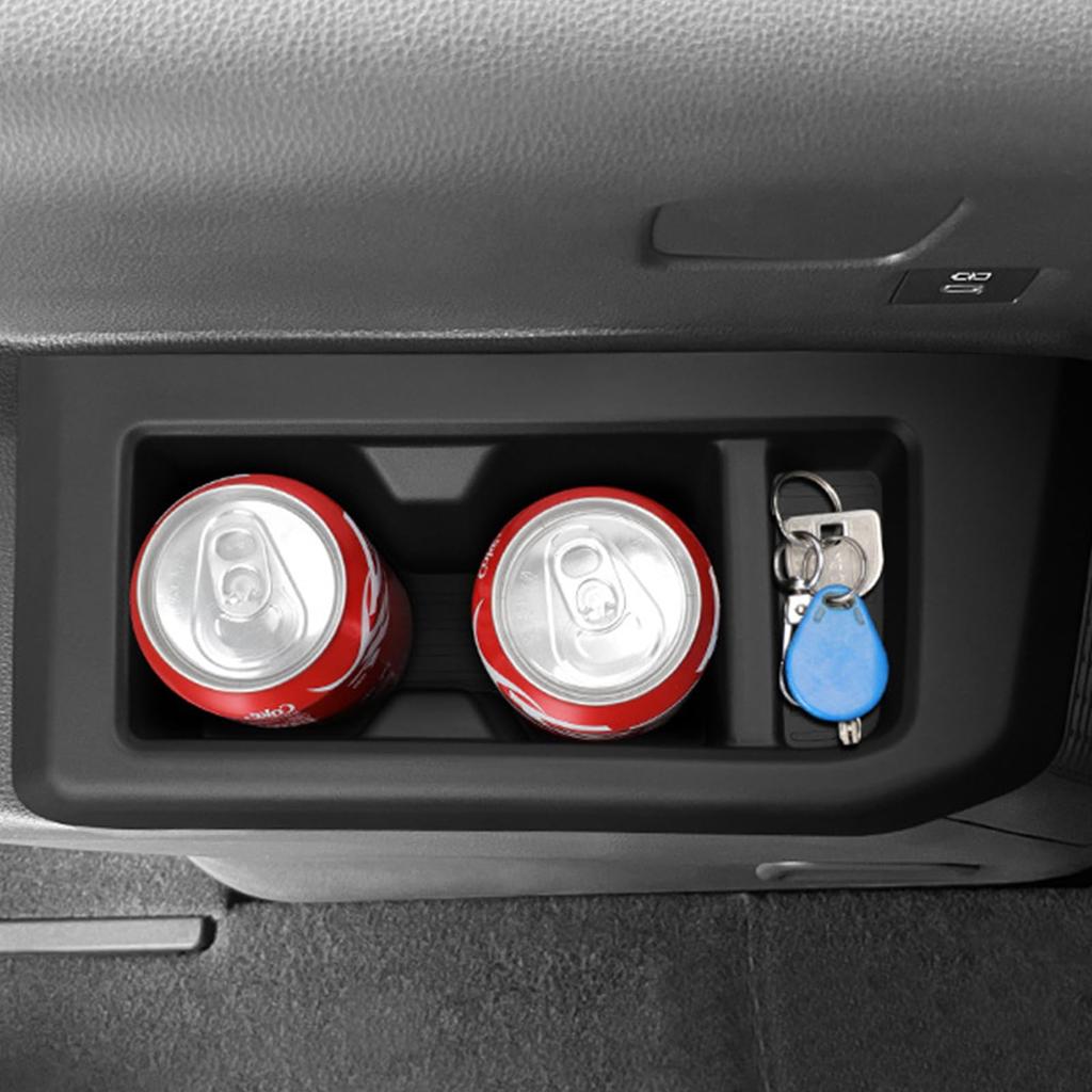 Fucaten Car Cup Holder Compatible with Toyota Land Cruiser 250 Series Console Tray Drink Holder Cover Storage TPE Material Row Cup (March 2024~) (3rd