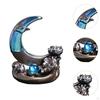 Moon Backflow Incense Burner Stick Holder, Art Crafts Sculpture Decorative Figurine for