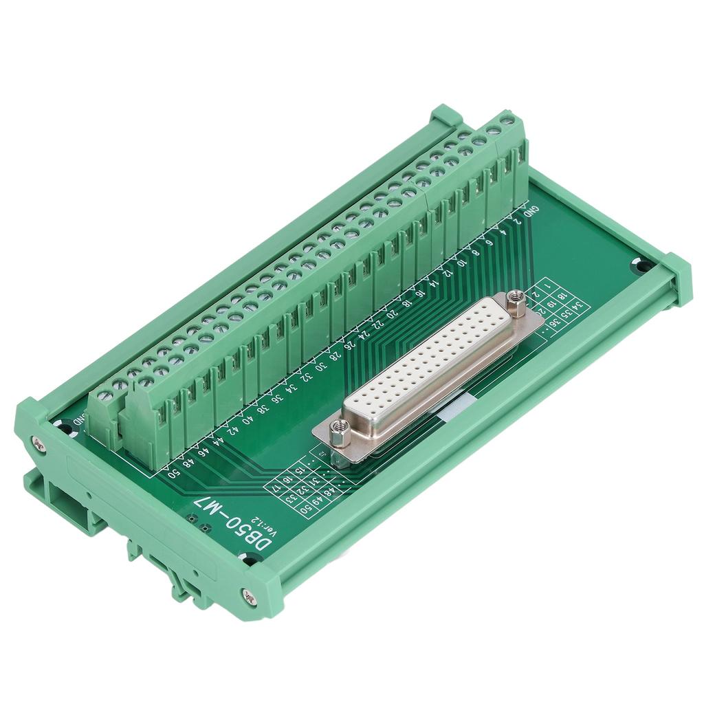 Adaptor DB50 la conector terminal, placă PCB, mamă dreaptă, DC60V, DB50-M7