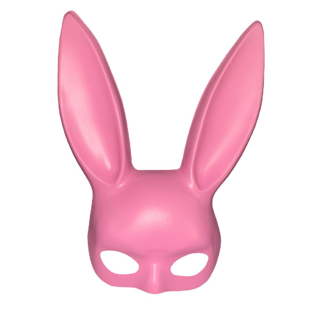 Universal Elastic Pink Rabbit Mask for Adults, Easter Costume with Independent Packaging