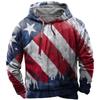 Felpa con cappuccio da uomo USA. Grafica con bandiera Top vintage Felpa con cappuccio da uomo Abiti oversize Pullover Felpa con cappuccio ampia da strada casual