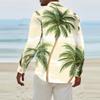 Men's Fashion Long Sleeve Printed Casual T Shirt Button Regular Fit Shirt Top