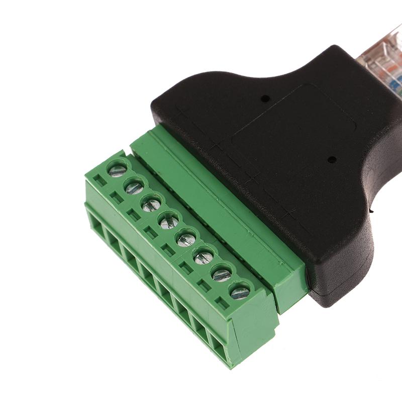 Computer Related Connection And Connectors Rj45 Female To Screw Terminal 8 Pin Connector Ethernet Cable Extender Adapter