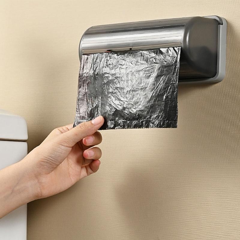 Wall Mounted Trash Bag Dispenser Garbage Bag Roll Holder For Kitchen Cabinet Trash Bag Holder Organizers Trash Bag Rolls
