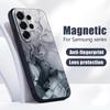 Sandstein Marmor Muster Hülle Für Samsung Galaxy S26 Ultra S25 Edge S24 Plus S23 FE S22 A17 A54 A55 A56 A57 5G Magnetisch Für Magsafe Mattes Cover
