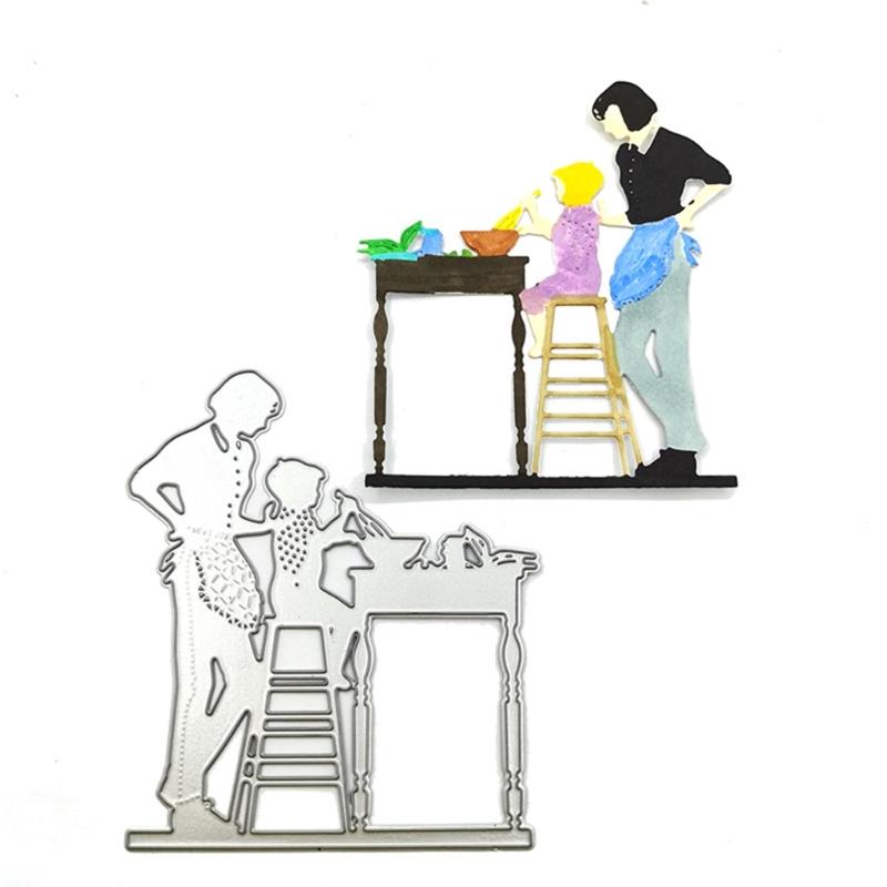 Father Day Metal Die Cuts Mother Day Cutting Dies Cut for DIY Photo Scrapbooking Card Album Stencils Embossing Molds