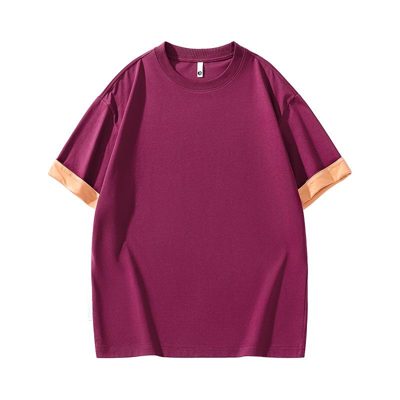 Kunhai Pengyun Men's Color Block Summer Heavyweight Neutral T-Shirt