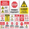 Private Property Metal Sign Beware of Dog Security Warning No Trespassing Notice Restricted Areas Enter At Own Risk Plaque