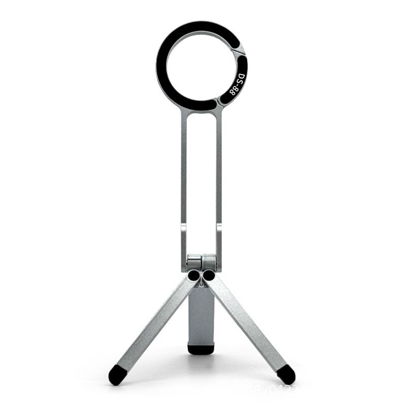 Aluminum Carabiner Phone Holder & Tripod: Magnetic, Multi-functional, Portable for Outdoor Shooting & Live Streaming.