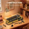 Non-Toxic 788Pcs School Bus Building Blocks Classic Yellow American School Bus Model Bricks Desktop Ornament Kids Educational Diy Toy Gift