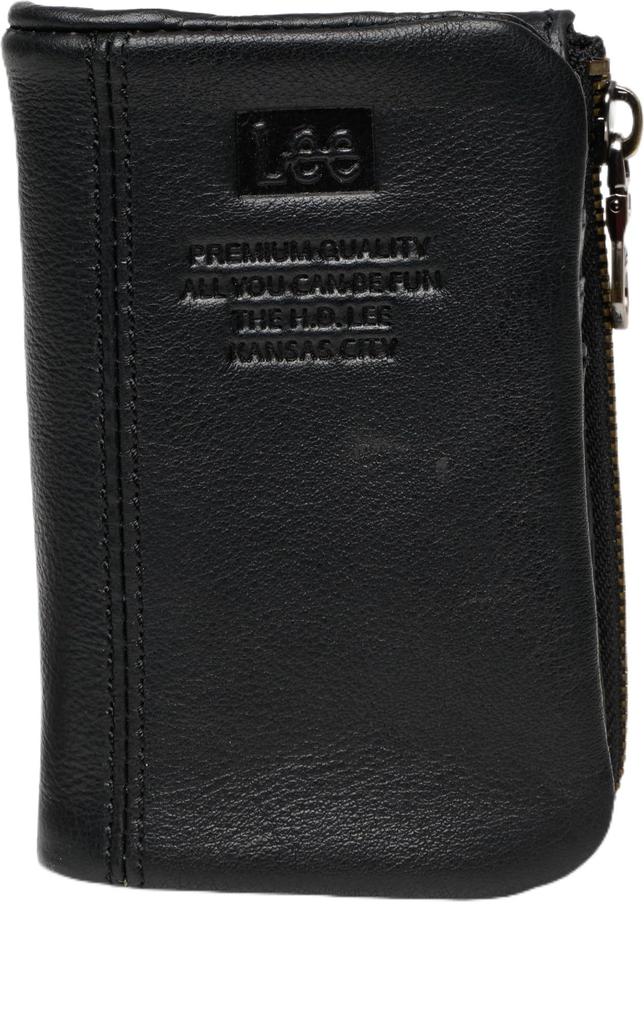 Lee Loose II Bifold and Electronic Bill Cowhide Black Wallet, Medium, Coin, Card, Money, Compartment, Pocket-Stitched Leather, 320-2113,