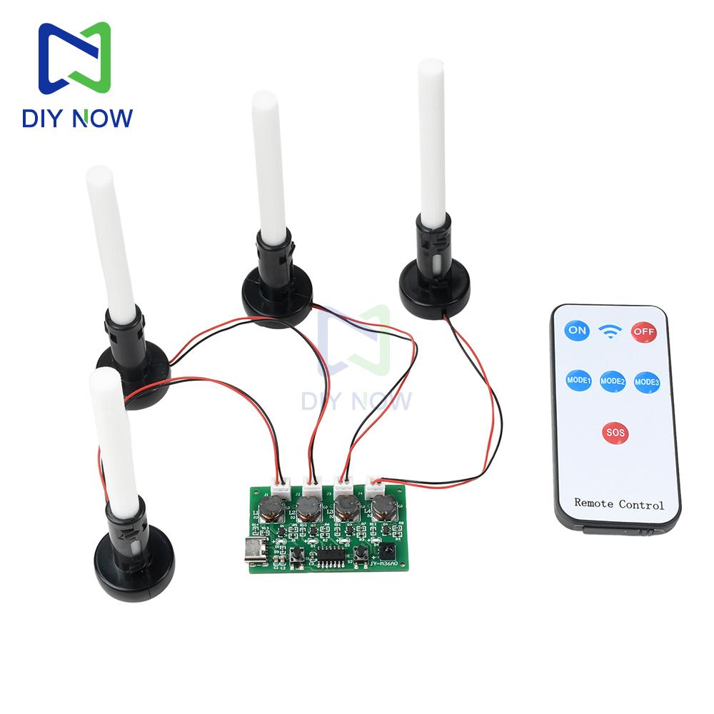 Type-C Humidifier Atomization Electronic DIY Kit RF Infrared Remote Control Four-Spray Humidifier Module Ultrasonic Atomizer PCB