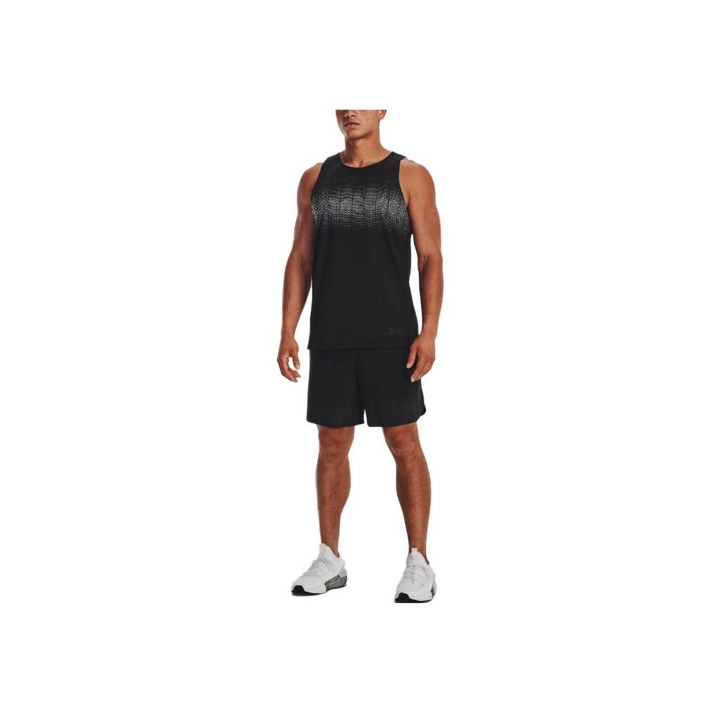 Under Armour Solid Color Woven Sports Shorts Men Bottoms Black 1376788-001
