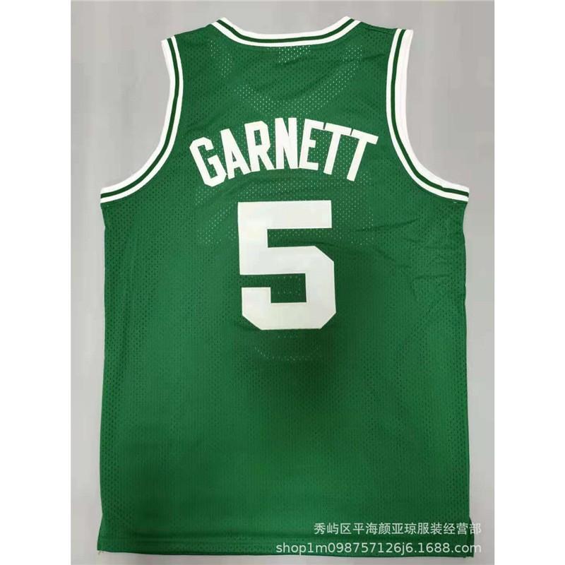 Embroidered Boston Celtics NBA Jersey 5 Kevin Garnett Mens Basketball Uniform Sportswear