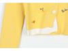 Women's French Retro Knit Cardigan: V-neck, Long Sleeve, Beaded Faux Two-Piece, Color Block Short Top