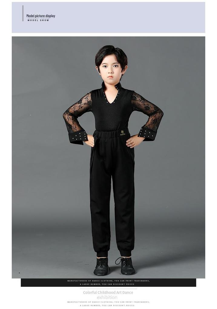 Children's Autumn Ballroom Dance Outfits: Boys' Latin Competition Costumes, Adult Sizes Available.