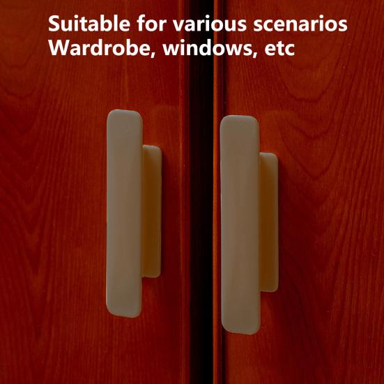 1 Pair Cabinet Handle Punch-free Self-adhesive Cabinet Cupboard Door Pull Handle Home Supply